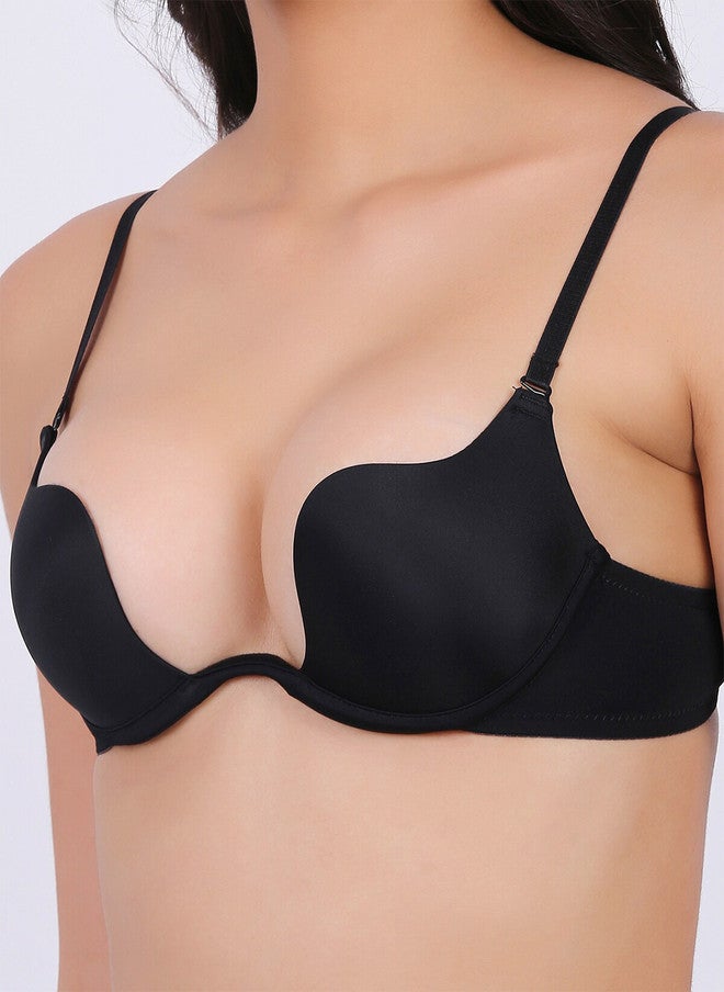 Laceandme Black Scoop Push-Up Bra Underwired Heavily Padded - Image 5